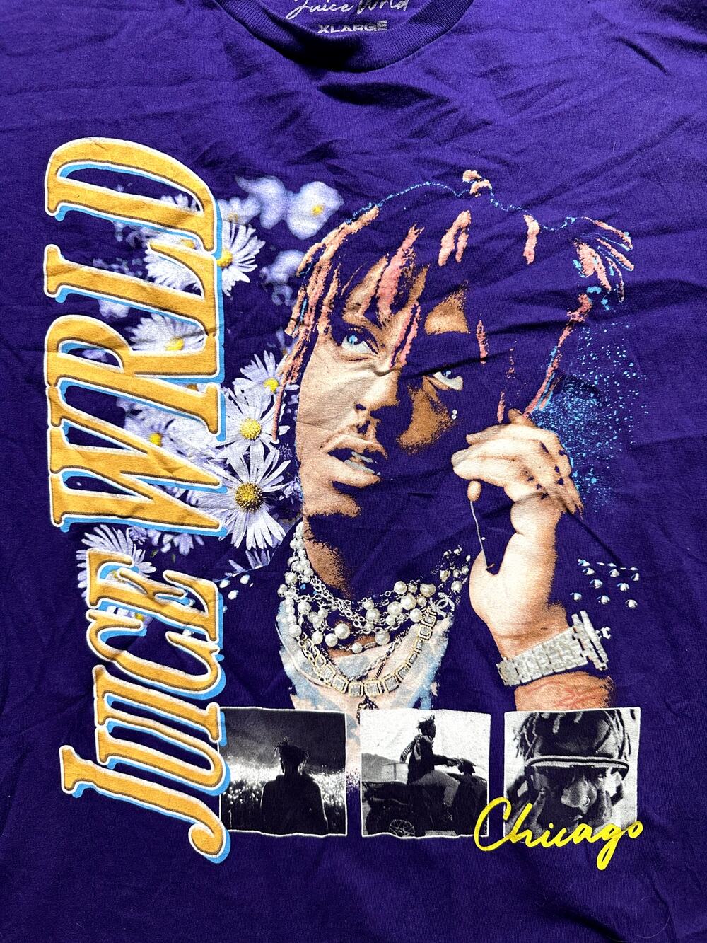 Juice WRLD Legends Never Die Graphic Tee Purple Shirt Size XL 999 Merch